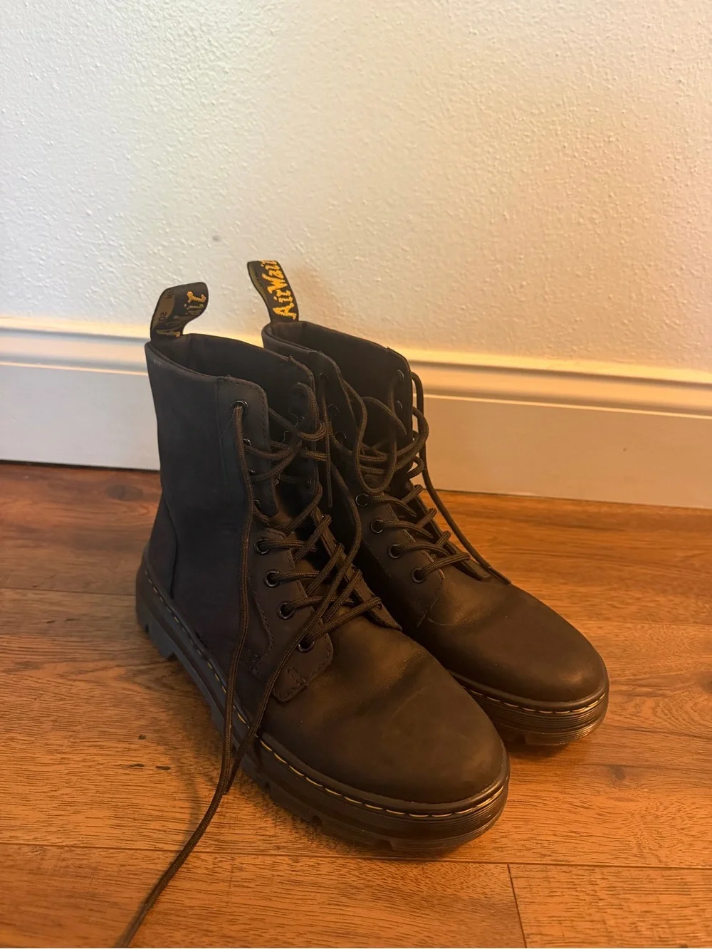 Dr. Martens Black Lace-Up Leather Boots